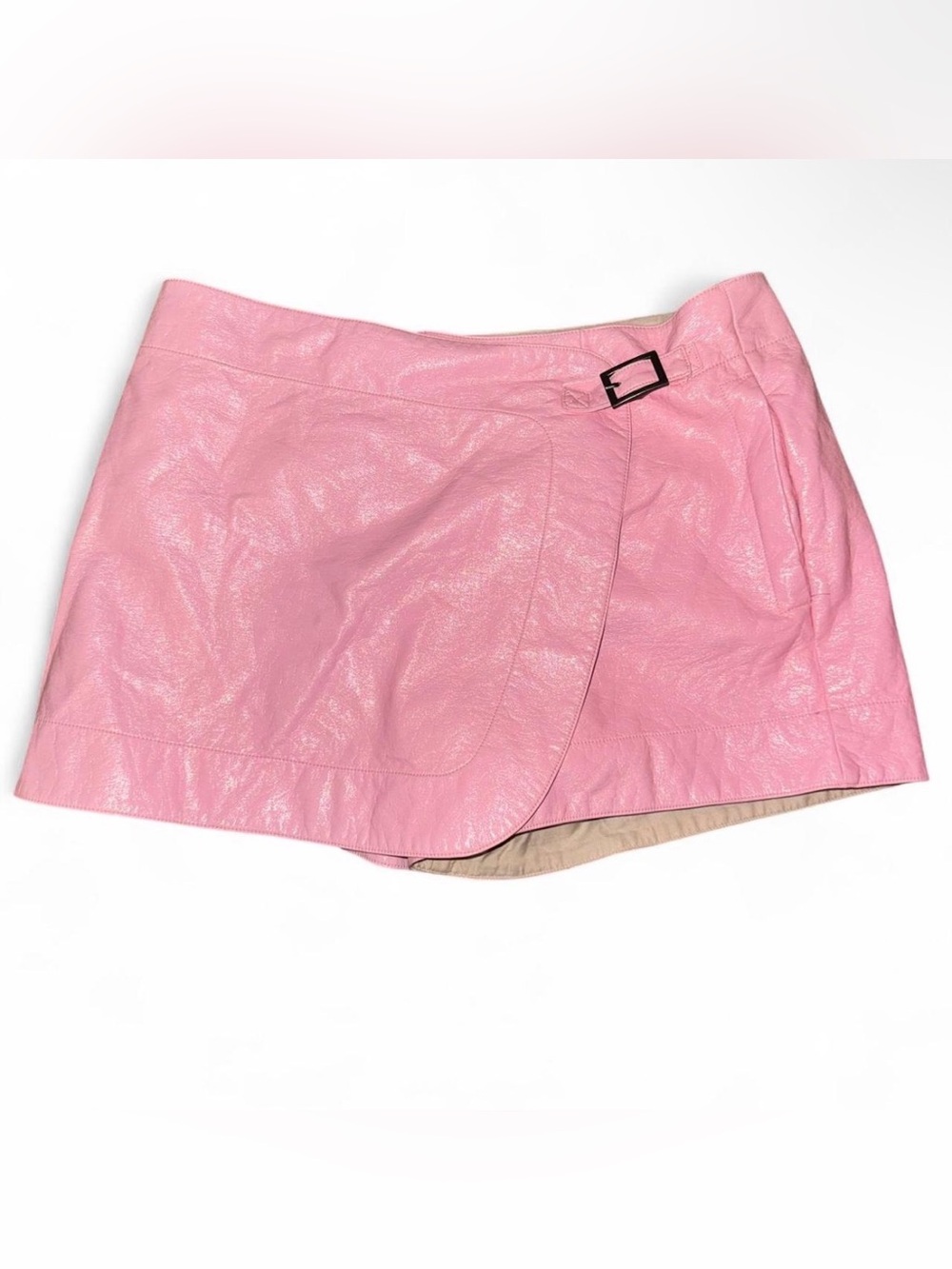 Maeve faux leather skort